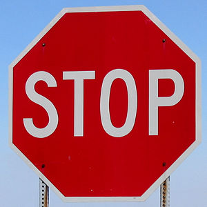 Stop sign in the United States